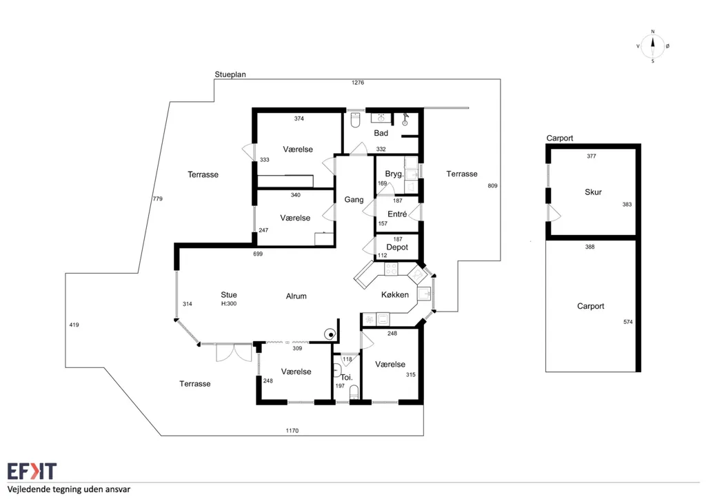 Floor Plan - Cottage with Limfjorden View in Løgstør