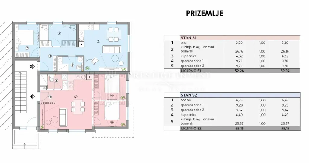 Floor Plan - Apartment with Sea View in Bibinje