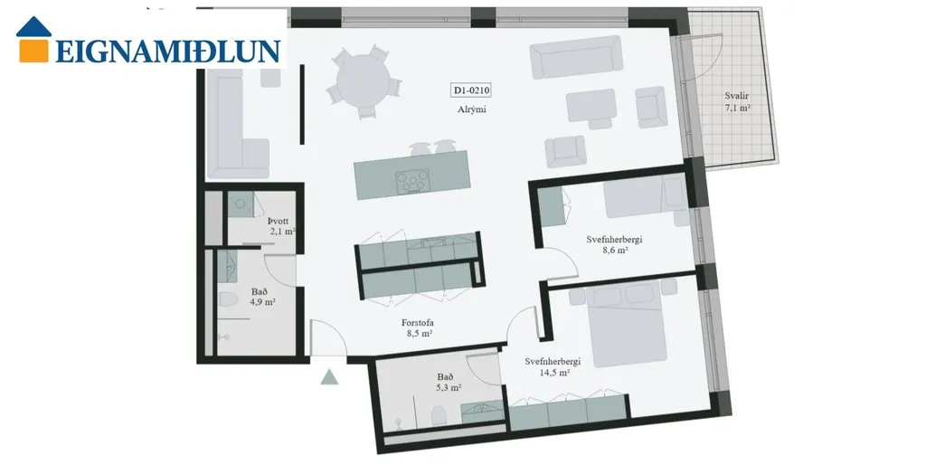 Plaan - Apartment with Car Parking in Reykjavik