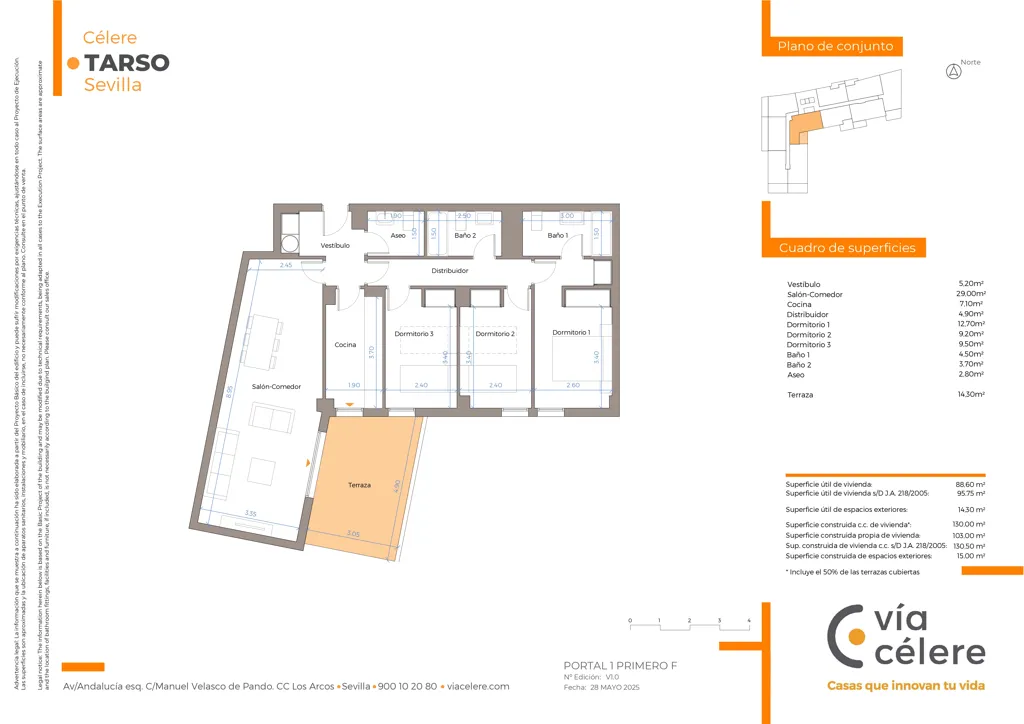 Plan - Modern Flat with Pool in Sevilla