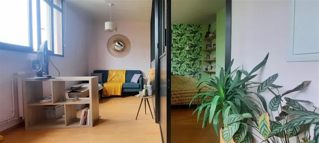 Living Room - Renovated 2-Bed Flat with Garden View in La Baule