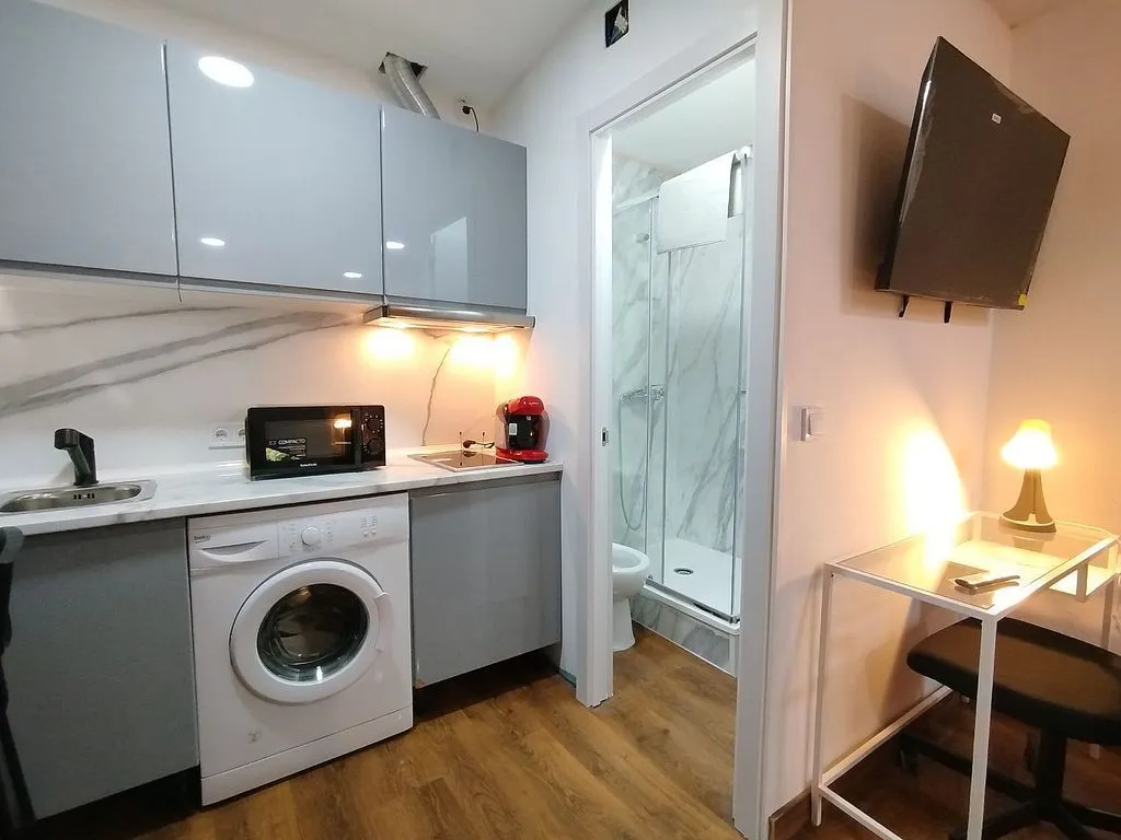 Pesuköök - 7-Bedroom Flat with Terrace in Madrid Centre