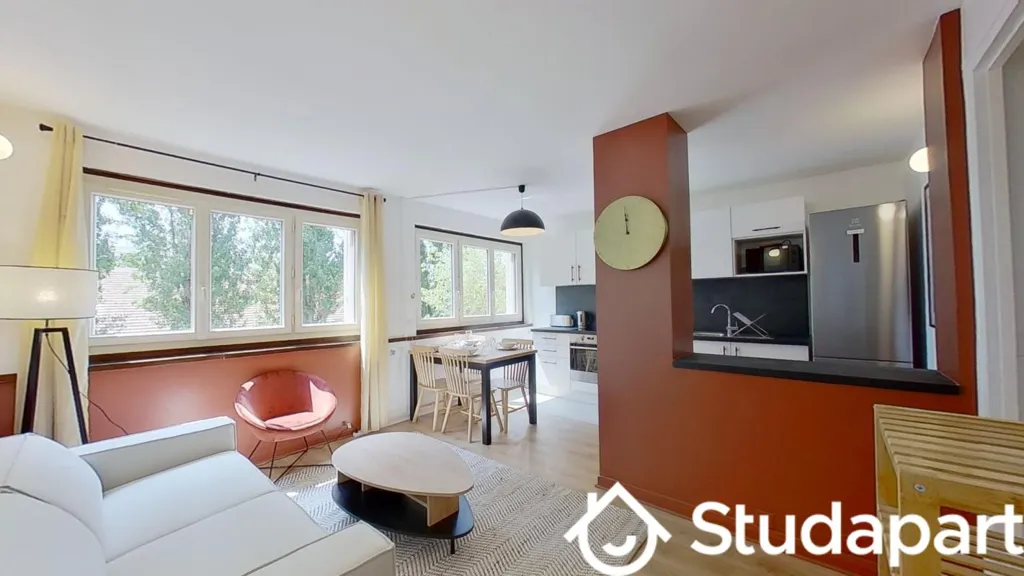 Séjour - Chambre en Colocation avec Charges Incluses à Clichy