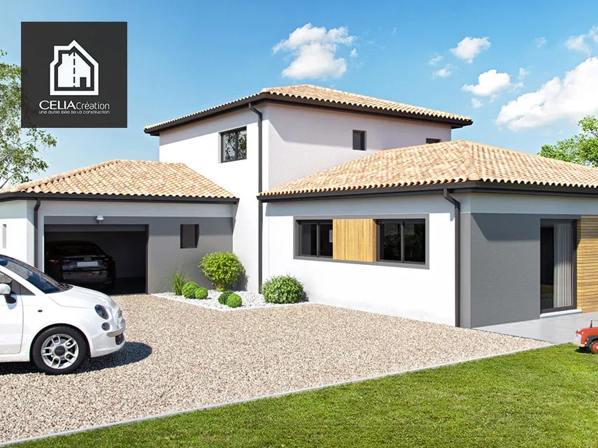 Contemporary House with Covered Terrace in Pujaudran
