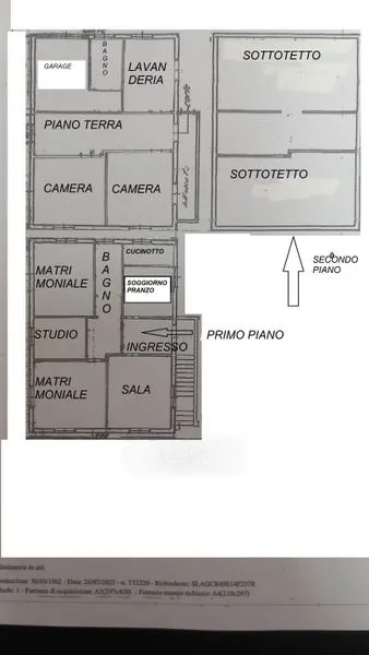 Plan - Independent House with Courtyard in Modena