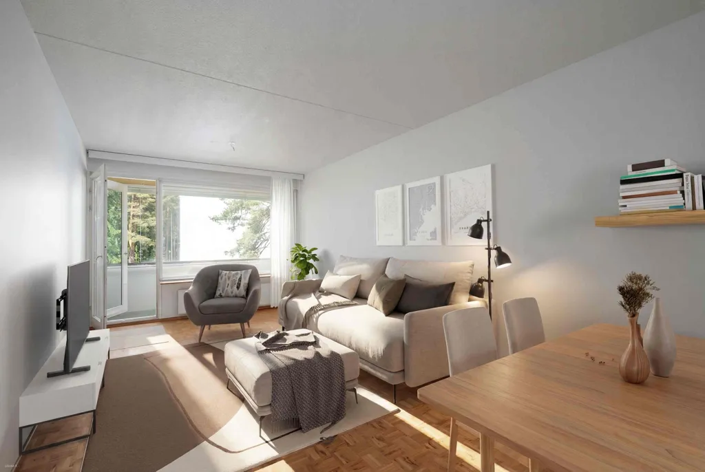 Séjour - Apartment with Balcony in Helsinki