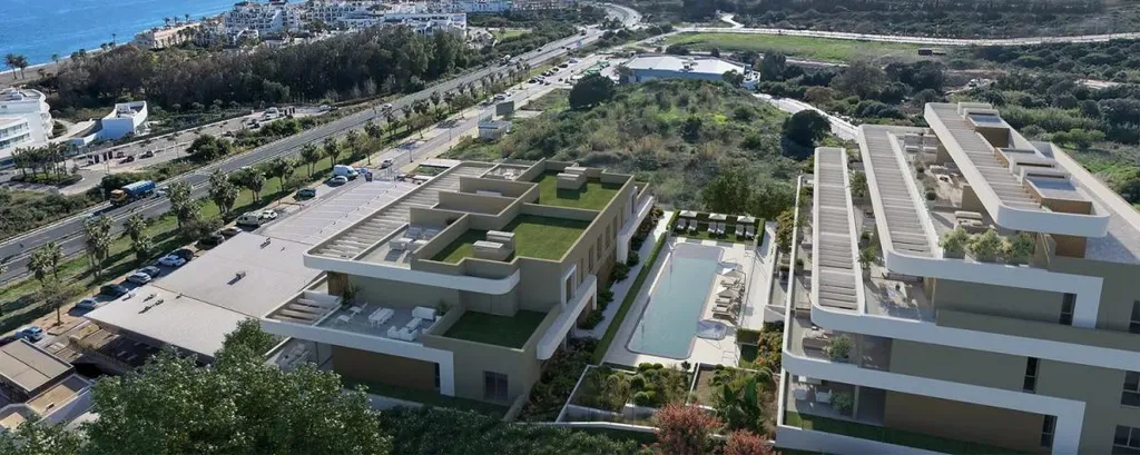 Vue aérienne - Appartement 2 chambres à Estepona