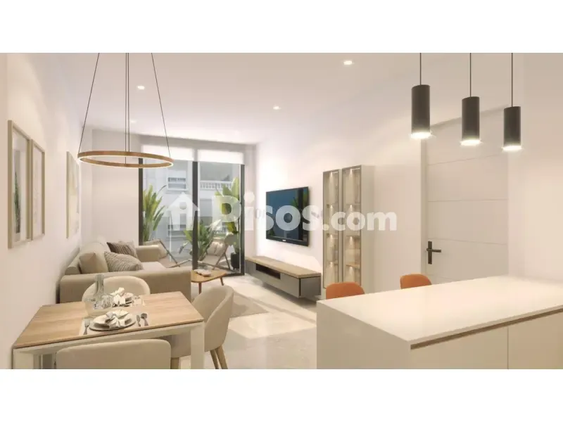 Living Room - New Apartment with Pool in Playa Acequion