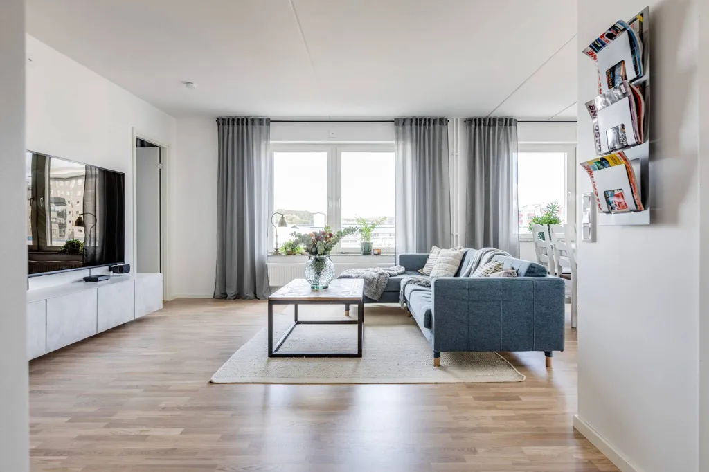 Séjour - Apartment with Two Balconies in Kungälv