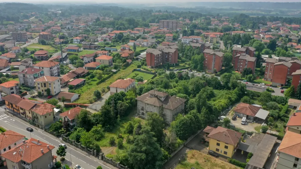 Õhuvaade - Art Deco Villa with Garden in Cossato