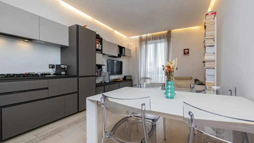 Dining Room - Design Bilocale with Balcony in Milan