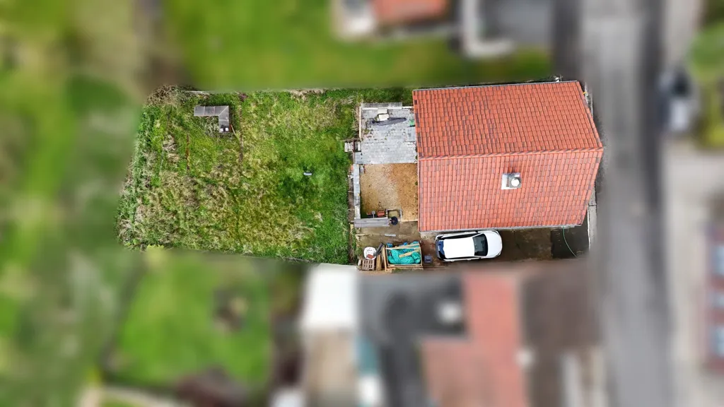 Vue aérienne - Maison Rénovée avec Vue Panoramique à Vollezele