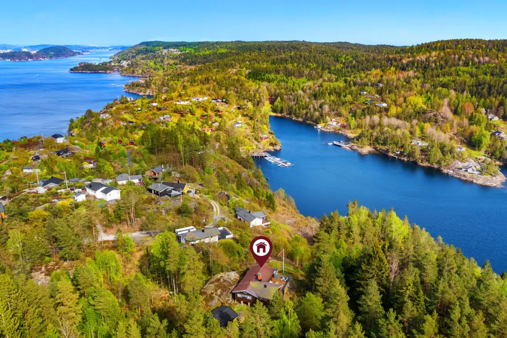 Vue aérienne - Seaview Holiday Home in Kragerø