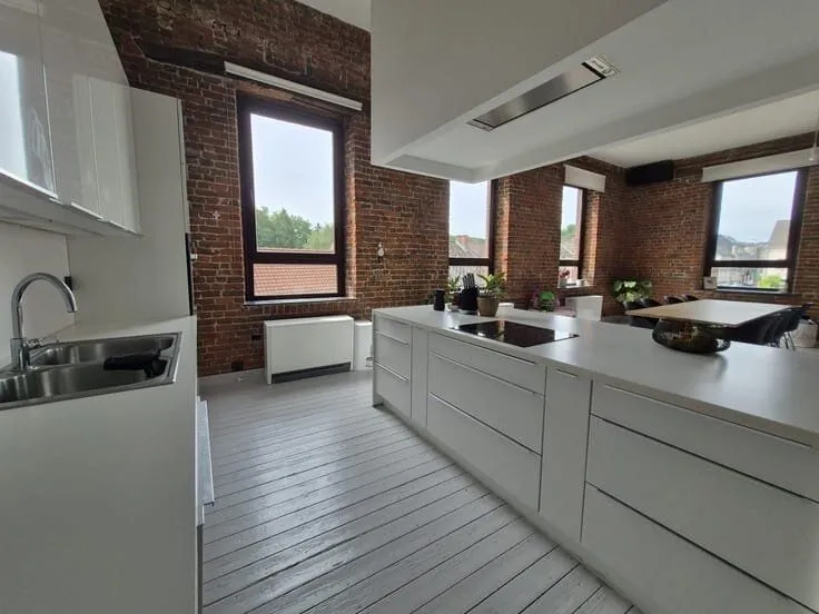 Kitchen - Bright Duplex with Fireplace in Bousval