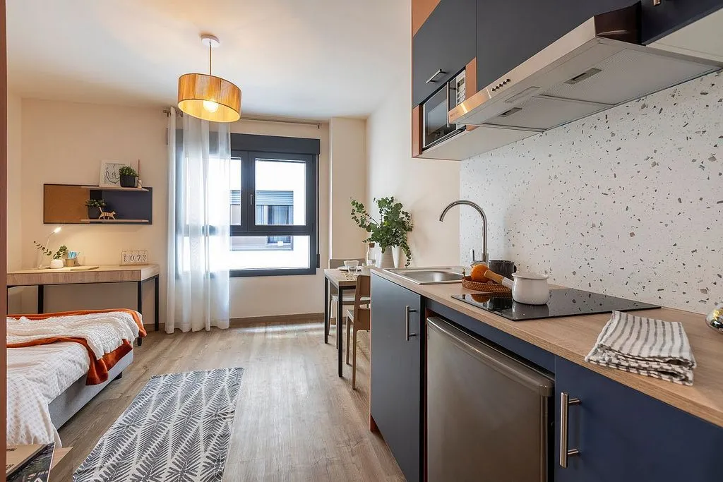 Cuisine - Student Studio with Air Conditioning in Poblats Marítims