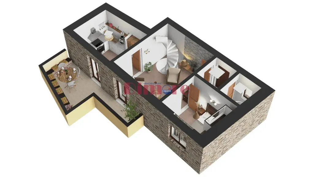 Plan - Restored Stone Villa with Open Valley View in Casanova Lerrone