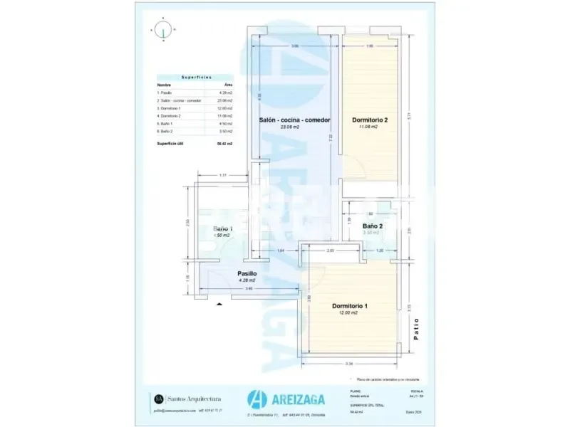 Floor Plan - Modern Flat with South Orientation in San Sebastián