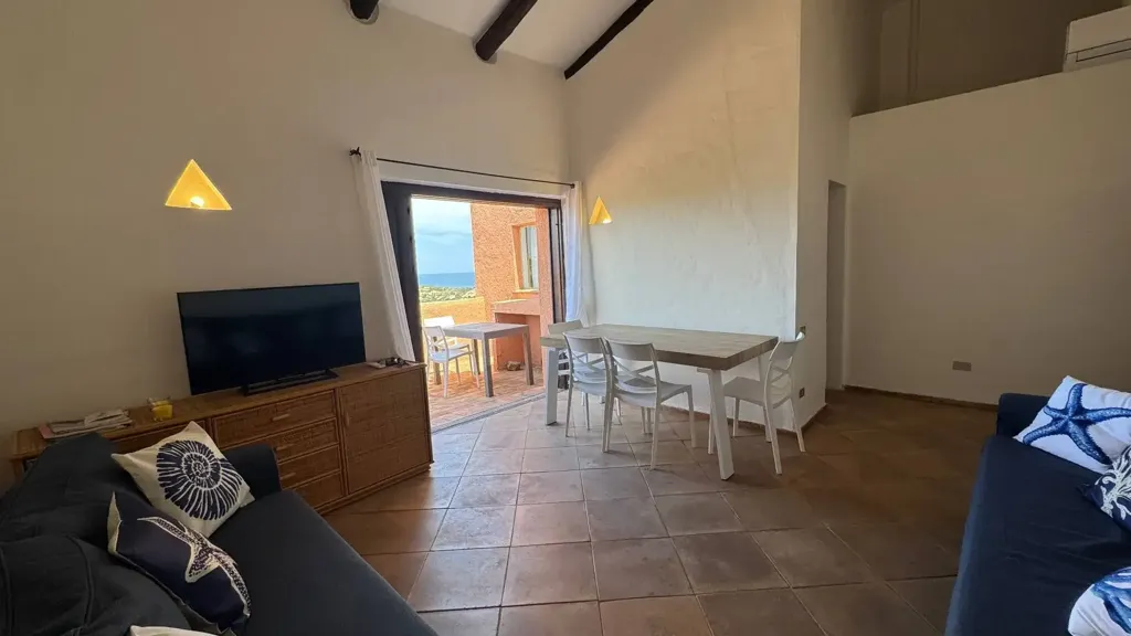 Living Room - Apartment with Sea View in Porto Cervo