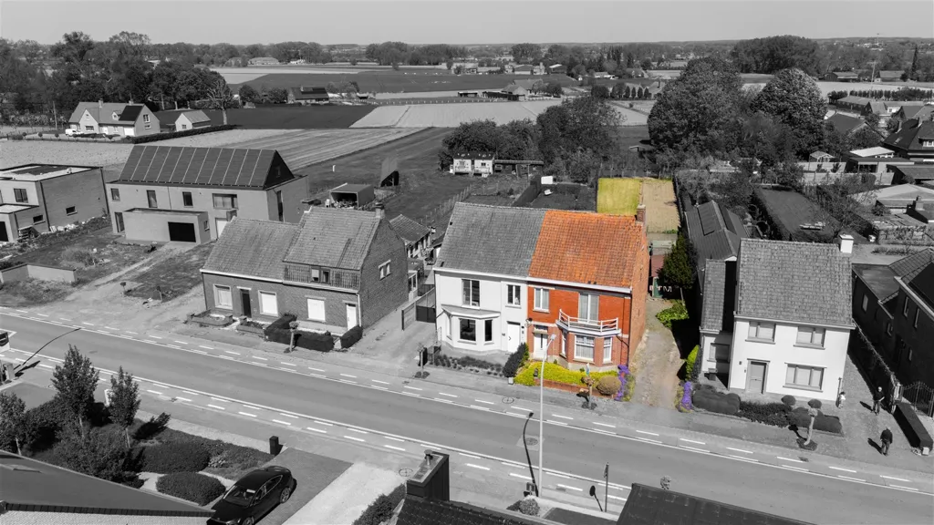 Õhuvaade - Renovatable House with Garden in Kanegem