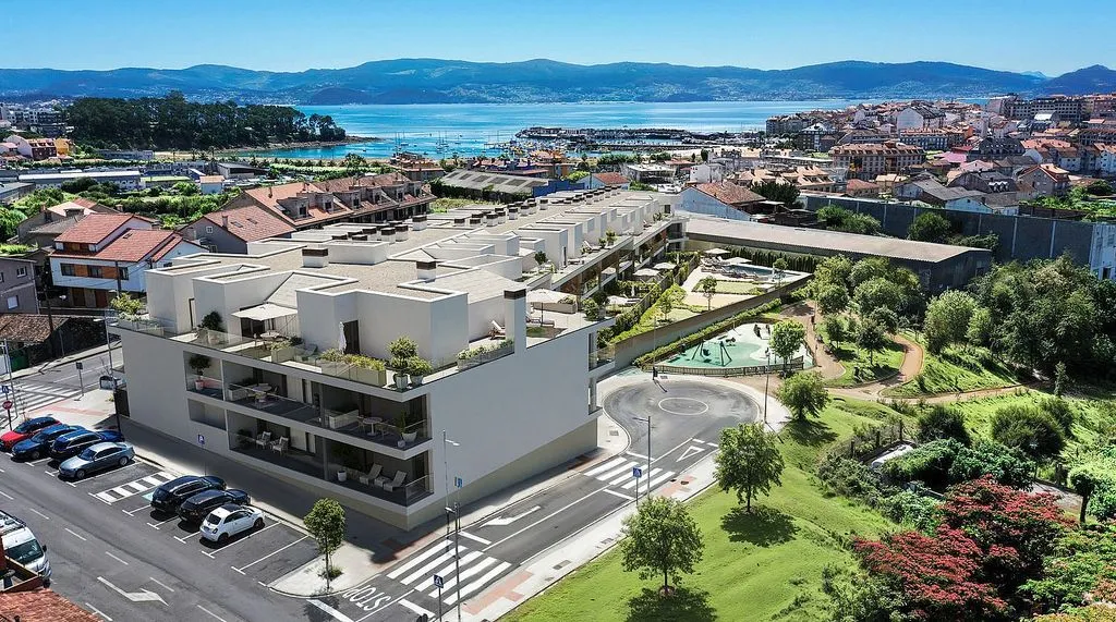 Vue aérienne - New Flat with Pool in Portonovo