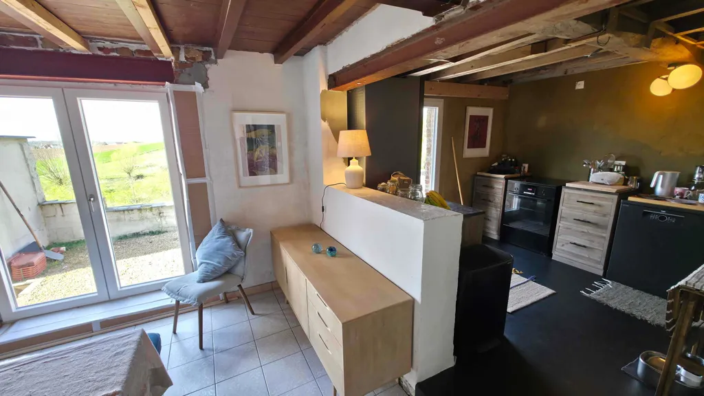 Cuisine - Maison Rénovée avec Vue Panoramique à Vollezele