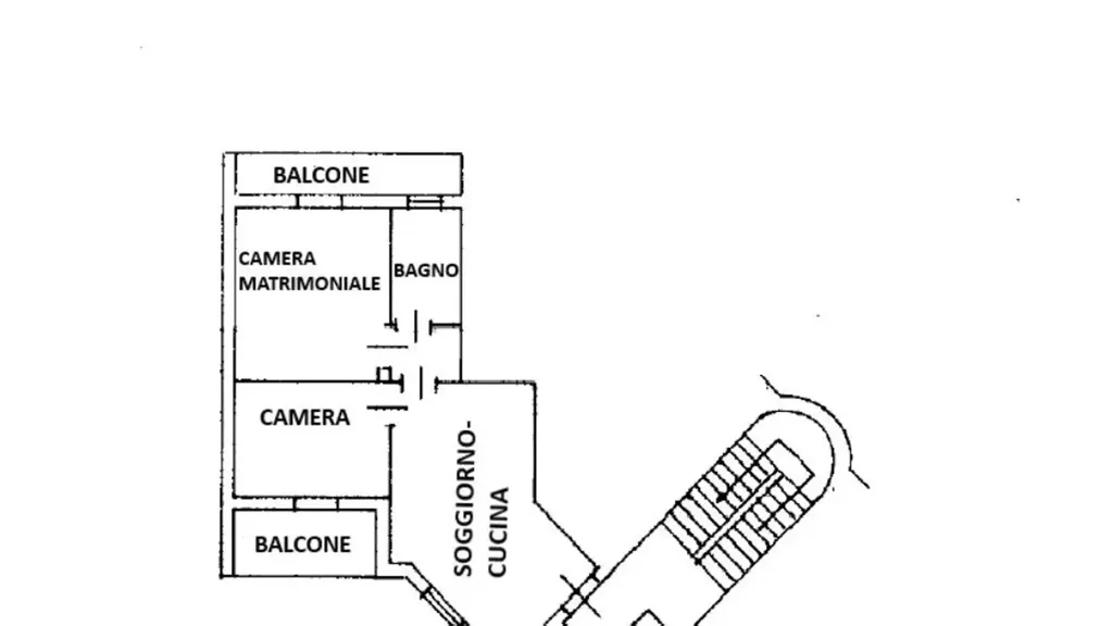 Plan - Three-Bedroom Apartment with Balcony in Settimo