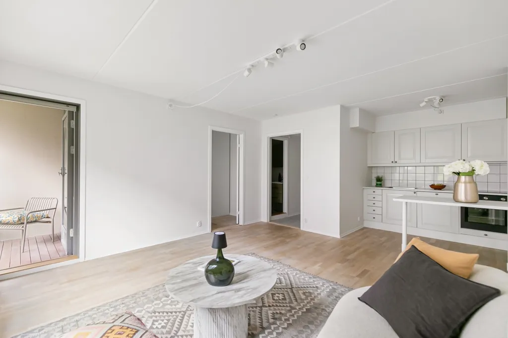 Soggiorno - 3-Bedroom Apartment with Balcony in Grünerløkka