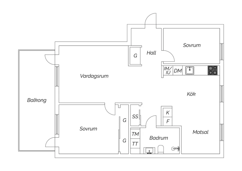 Plan - Apartment with Large Balcony in Nya Hovås