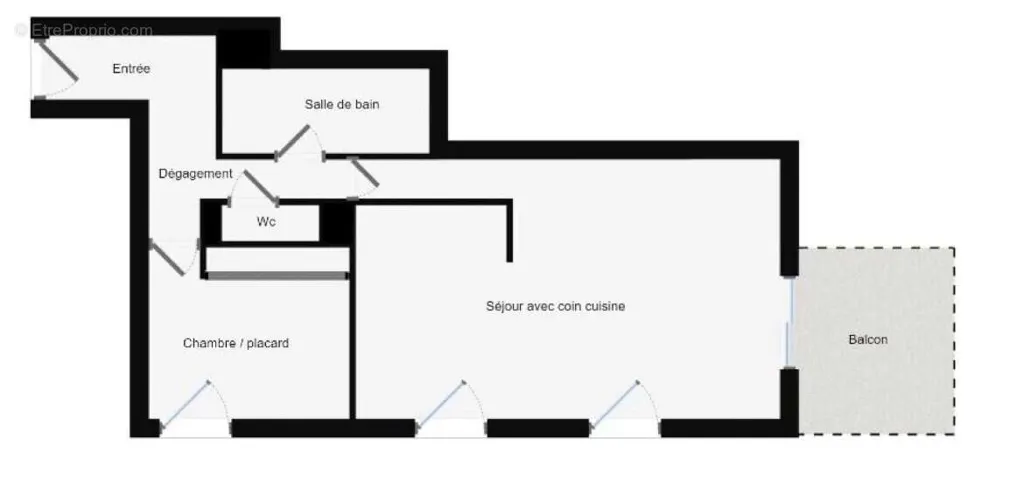 Plan - Appartement T2 avec Balcon et Parking à Montpellier