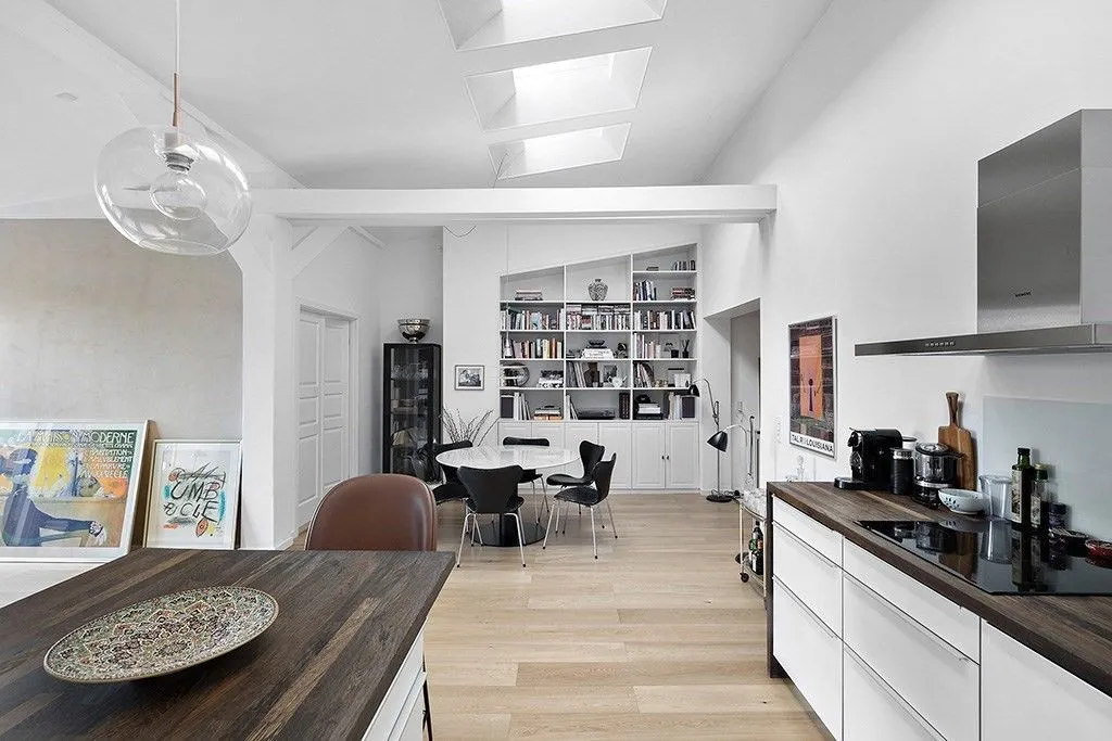 Köök - Furnished Apartment with Rooftop Terrace in Copenhagen