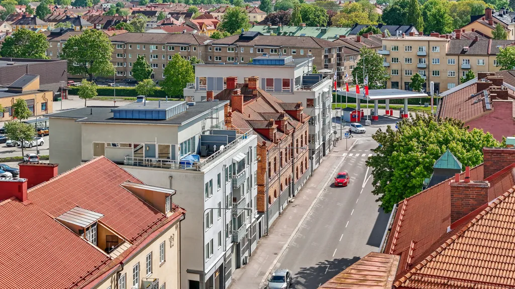 Vue aérienne - Apartment with Balcony in Eskilstuna