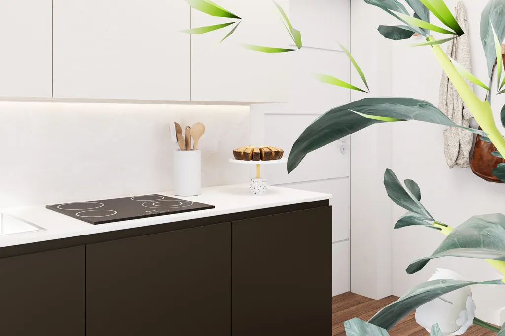 Cuisine - Ground Floor Apartment with Courtyard View in Torino