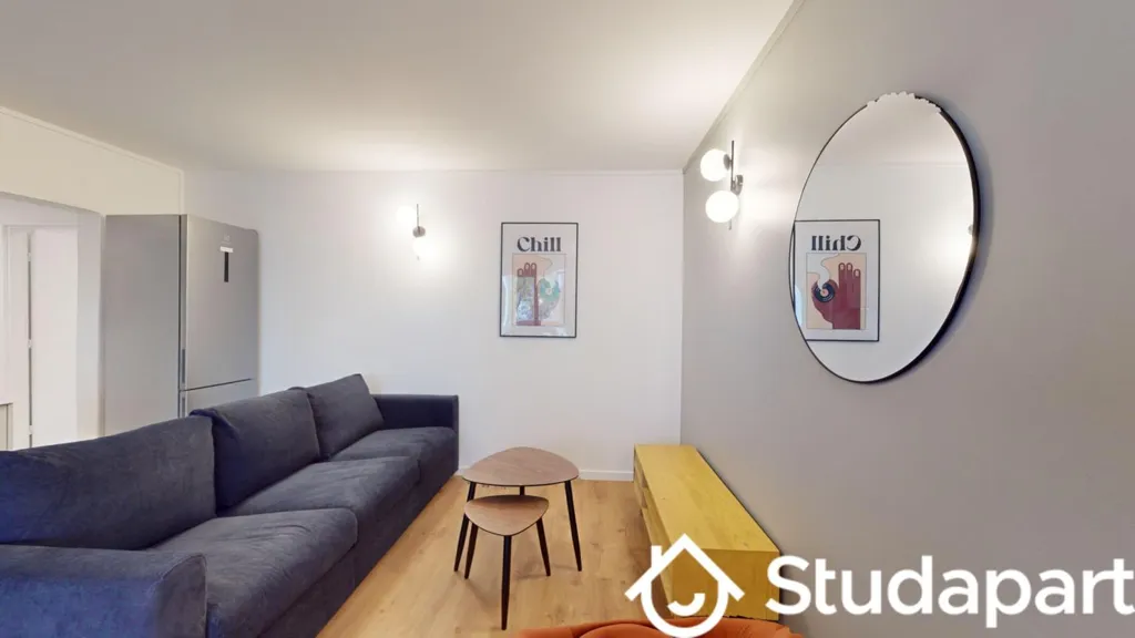Living Room - Room in 4-Bed Colocation with Tram Access in Asnières