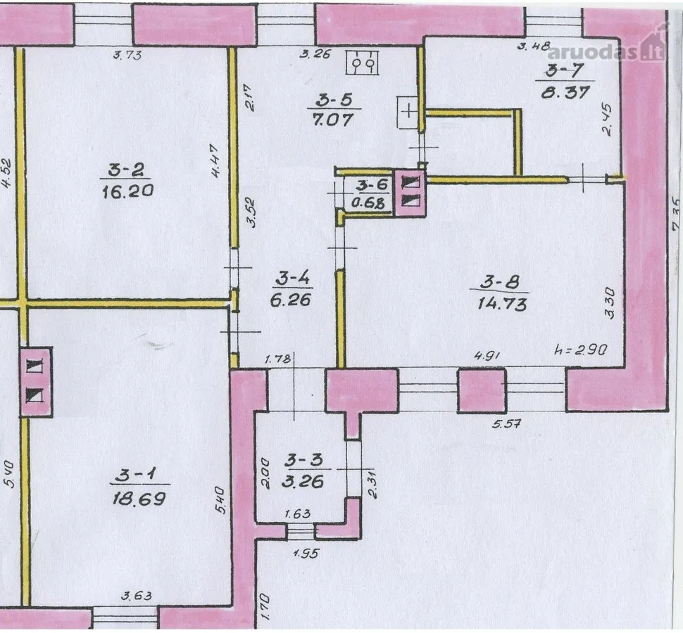 Plaan - 4-Bedroom Apartment with Garden in Vilnius