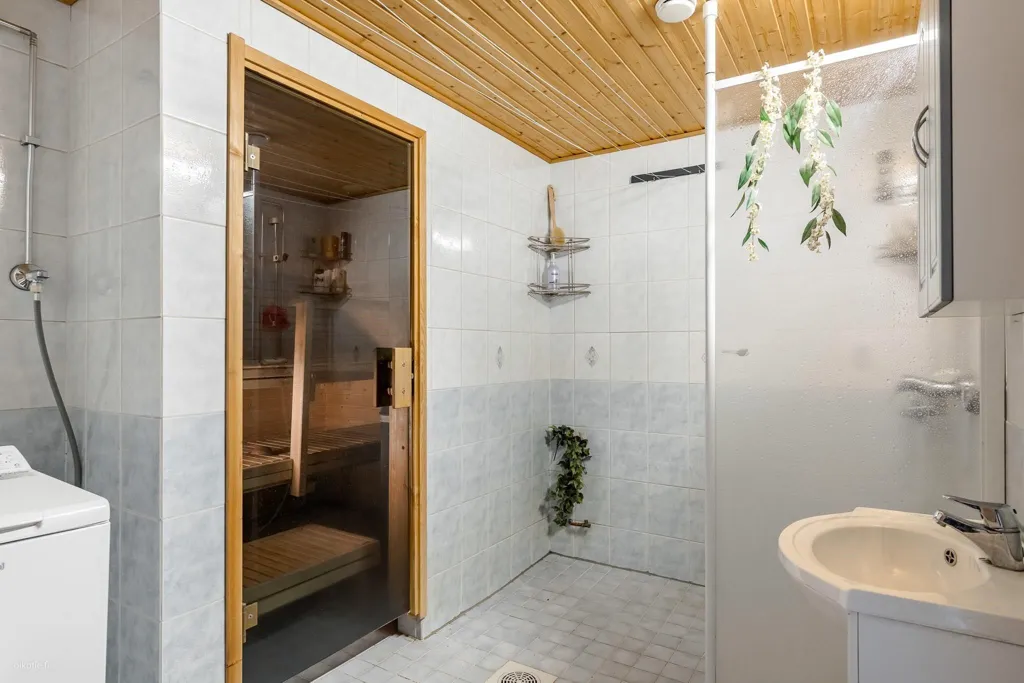 Salles de bain - Seafront Cottage with Sauna in Naantali