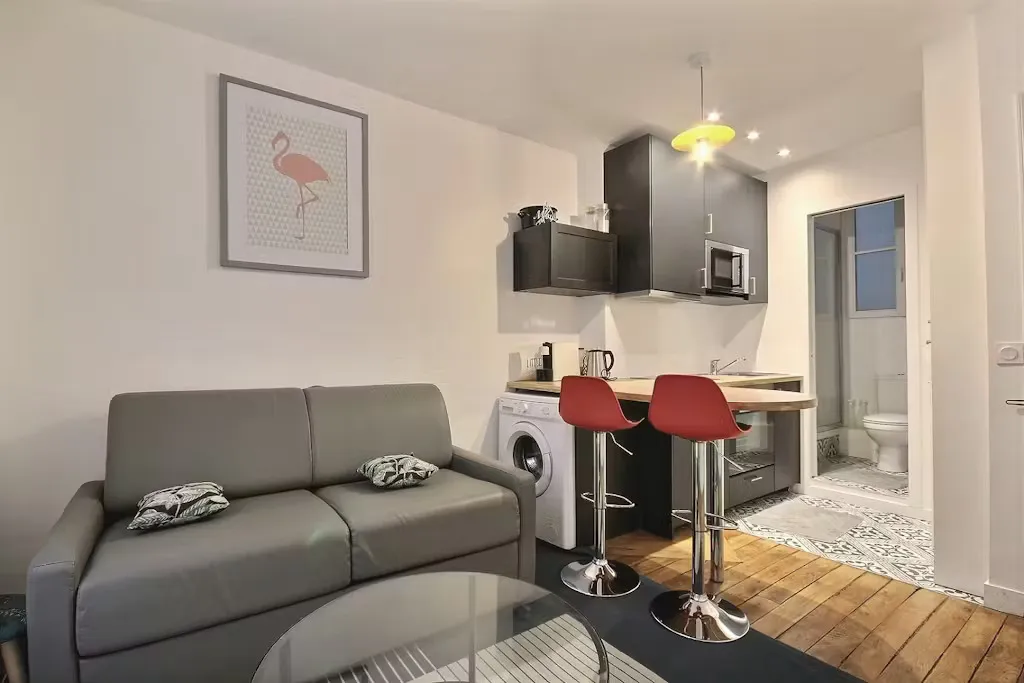 Séjour - Appartement Meublé Rue de la Collégiale, Paris