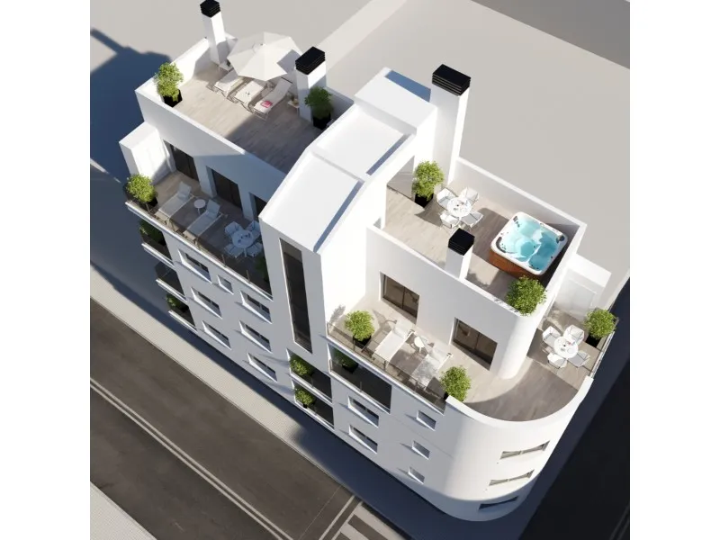 Vue aérienne - Residential Complex with Sea View in Torrevieja