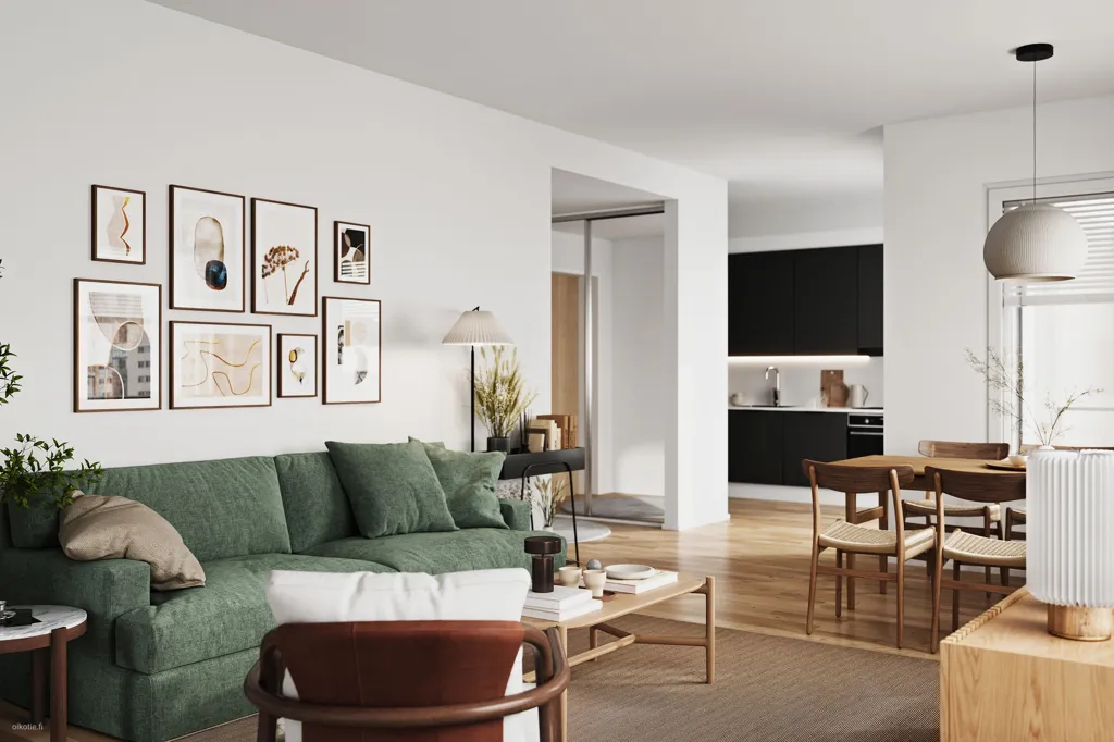 Séjour - Modern Two-Bedroom Apartment with Sauna in Pasila