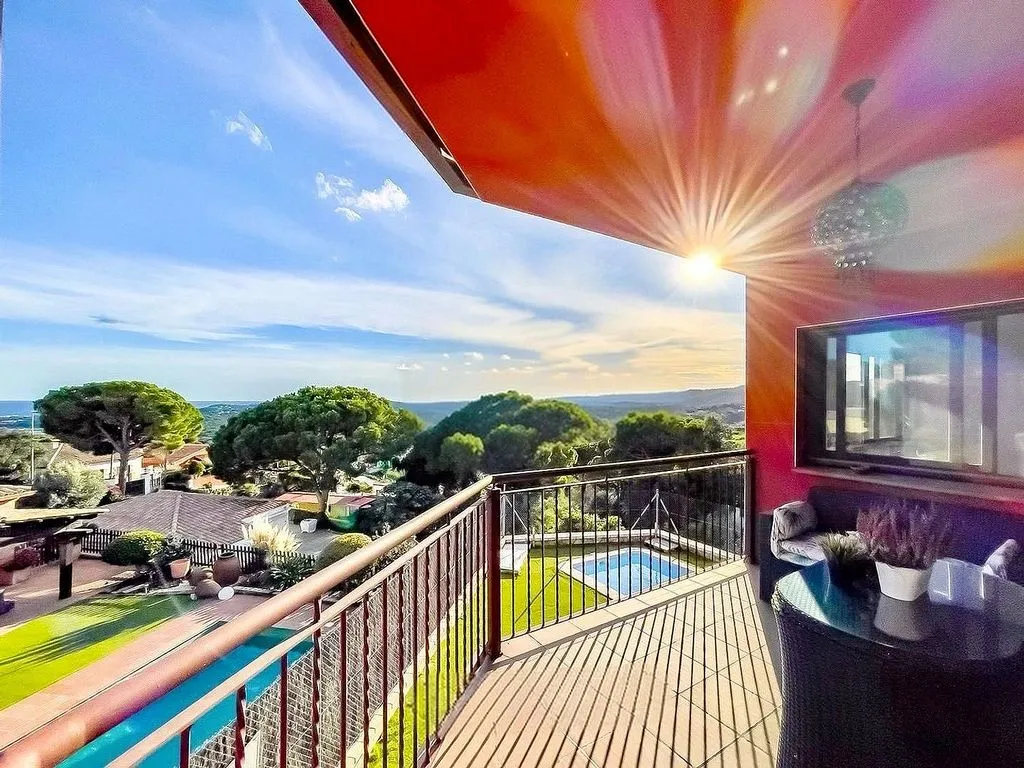 Balcony - Chalet with Private Pool in Lloret de Mar