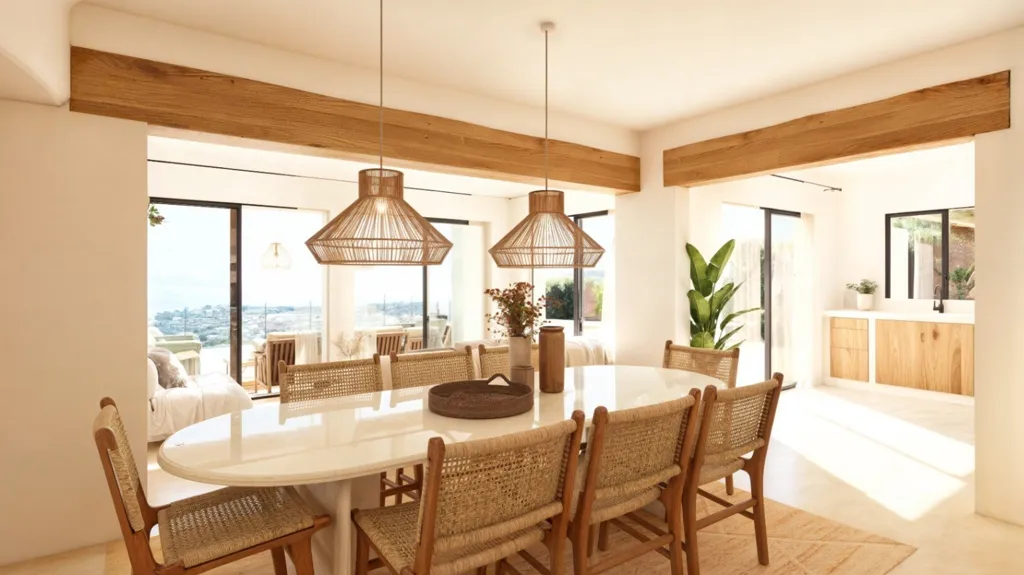Söögituba - Ibiza Style Villa with Sea Views in Moraira
