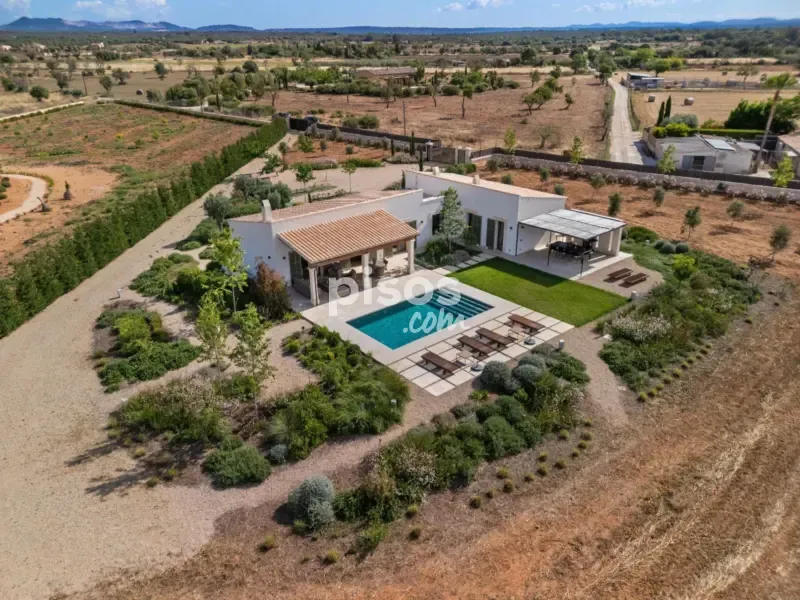 Aerial - Newly Built Finca with Pool in Campos