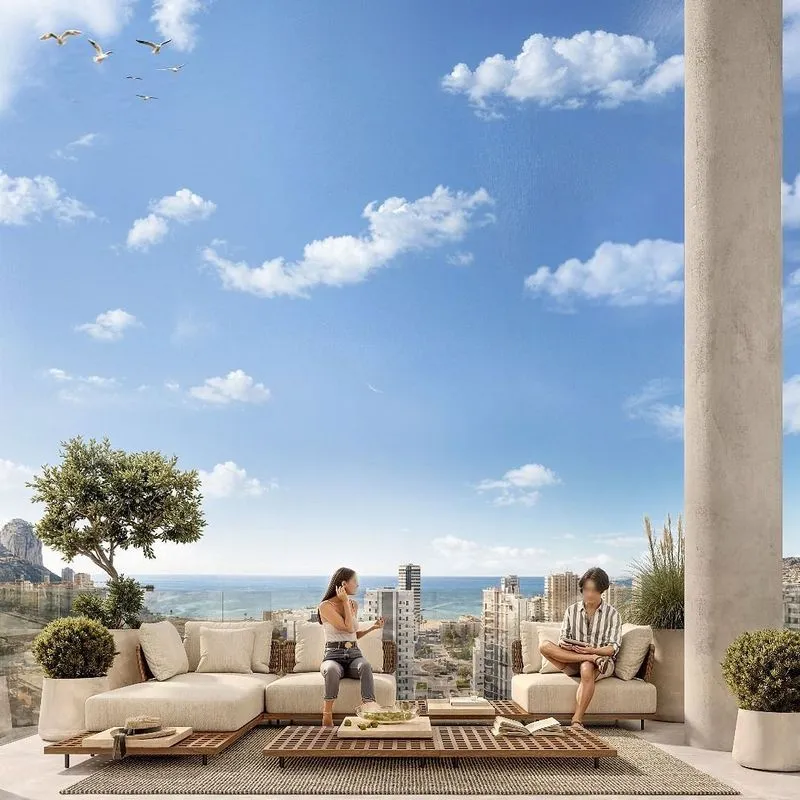 Terrasse - Apartment with Pool and Terrace in Calpe
