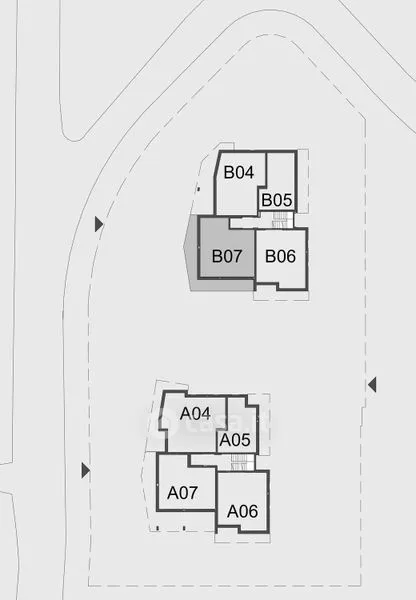 Plan - Trilocale with 38m² Terrace in Bergamo