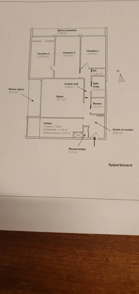 Plan - Appartement T4 Rénové avec Vue Panoramique à Marseille