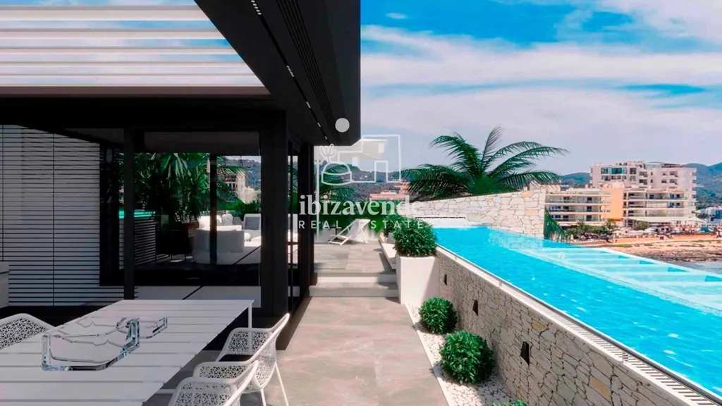 Piscine - New Build Apartment with Sea View in San Antonio