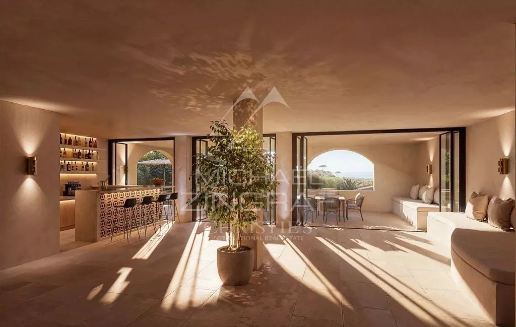 Séjour - Villa Luxueuse avec Vue Mer à Ramatuelle