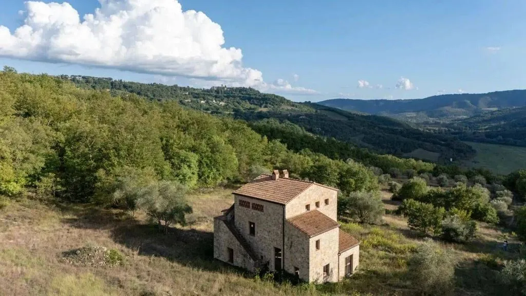 Õhuvaade - Panoramic Casale with Pool in Parrano, Umbria