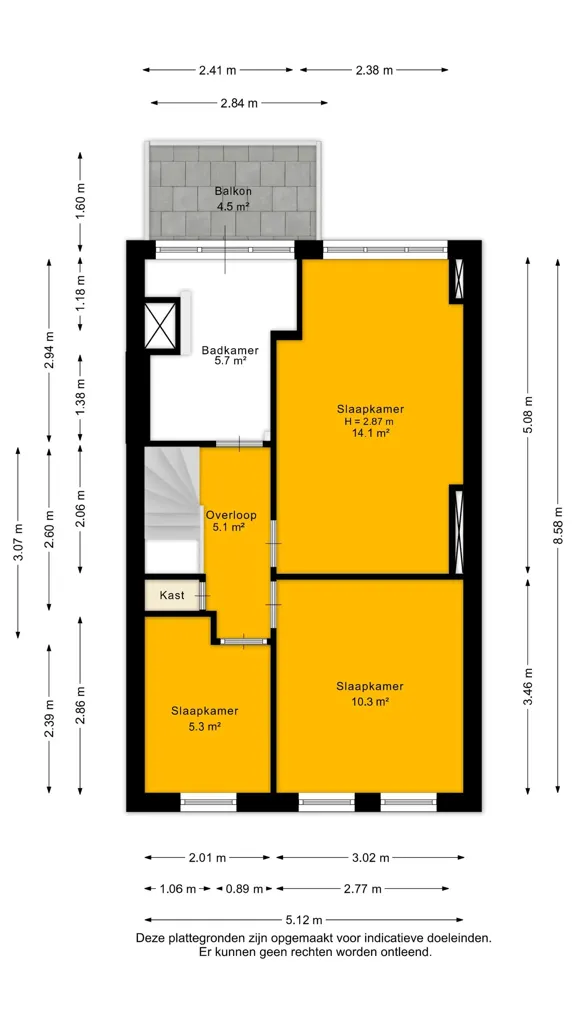 Floor Plan - 4-room apartment in 's-gravenhage
