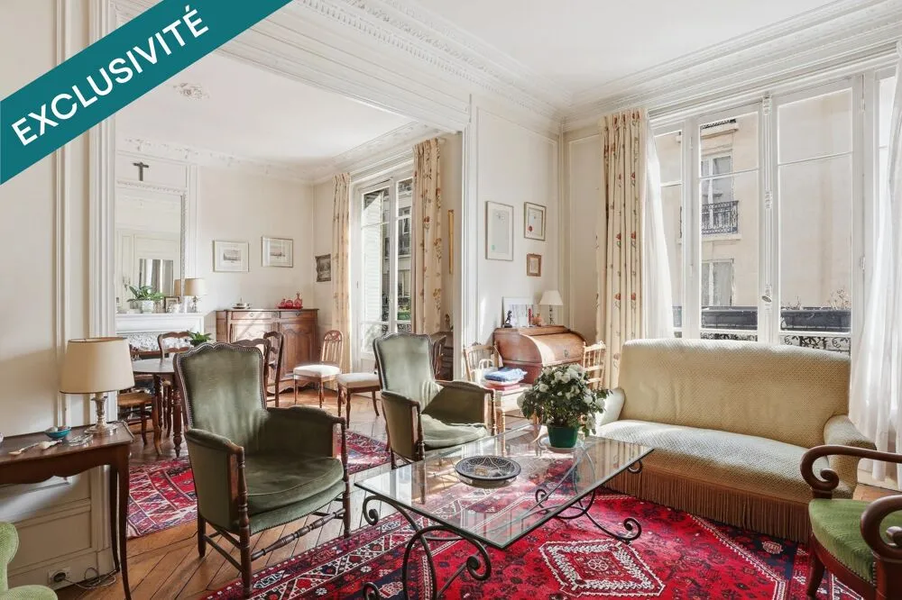 Séjour - Appartement Lumineux avec 3 Chambres à Paris 16e