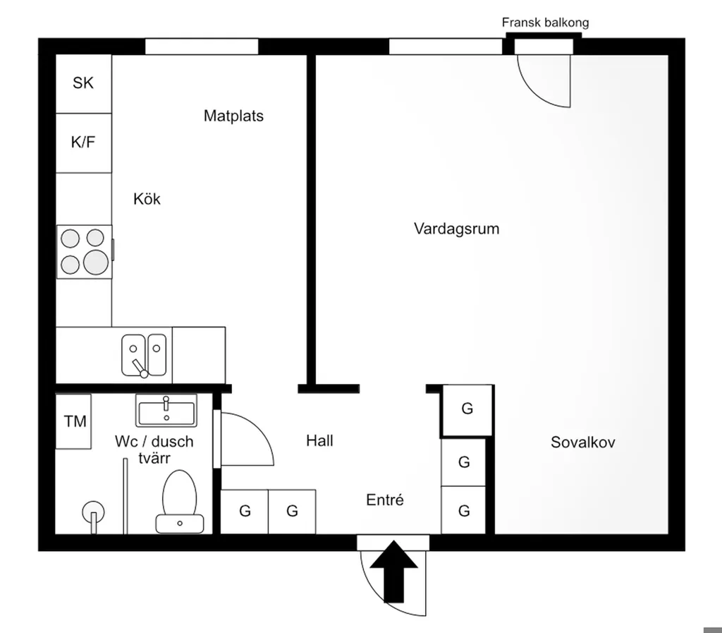 Planimetria - Apartment with Central Location in Köping